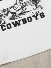 T-Shirt mit Buchstaben- und Pferde-Print